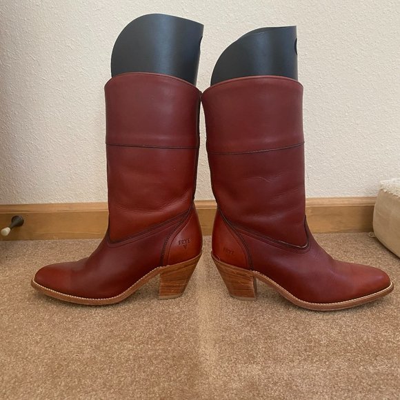 FRYE Red-brown Western Style Boots - Picture 1 of 5